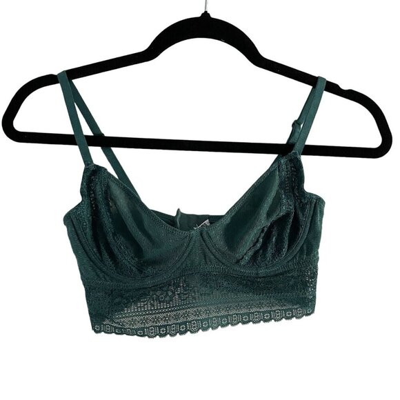 Intimately Free People Women 32C Green Get Off My Cloud Longline Underwire Bra - Picture 2 of 10